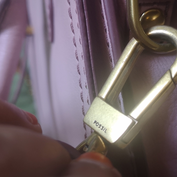 Fossil Ryder leather satchel in Dusty pink - Picture 5 of 8